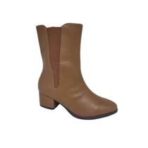 Bota Usaflex Ad1518002 Salto Grosso Cano Médio Feminina