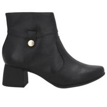 Bota Usaflex Ap04001001 Couro Bico Redondo