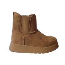 Bota Usaflex Poofy Tecido Forrada - Natural - 35