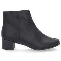Bota usaflex salto bloco couro