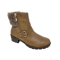 Bota Via Marte 22-7602-01 Tratorafa Forrada Lã Pelo Feminina