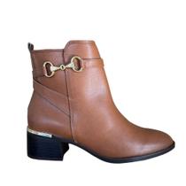 Bota Via Marte Cano Curto Feminina 098009 Caramelo