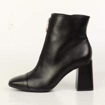 Bota Via Marte Cano Curto Ziper Frontal