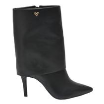 Bota Via Marte Feminina Capa Média Salto Bico Fino Moderna Conforto Casual Detalhe Metálico Original Bota Via Marte Feminina Capa Média Salto Bico Fino Moderna Conforto Casual Detalhe Metálico Original