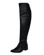 Bota via uno 050444 cano longo montaria feminina - preto