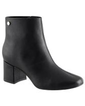 Bota via uno 172027 salto bloco cano curto feminina -