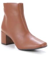 Bota via uno 172027 salto bloco cano curto feminina -
