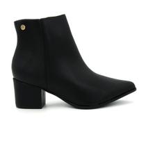 Bota Via Uno Cano Curto Bico Fino Salto Bloco 828011