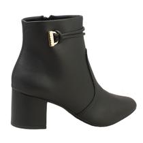 Bota Via Uno Cano Curto Com Zíper Feminina