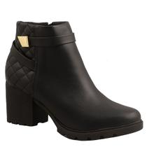 Bota Via Uno Cano Curto Tratorada Feminina