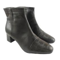 Bota Vinto Salto Bloco Cano Curto Preto