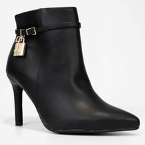 Bota Vizzano Cadeado Cano Curto Feminina - Preto