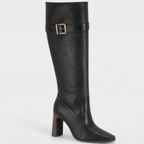 Bota Vizzano Cano Alto Salto Listrado Feminina - Preto - 34