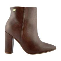 Bota Vizzano Cano Baixo - Feminina - Marrom - 39 Bota Vizzano Cano Baixo - Feminina - Marrom - 39