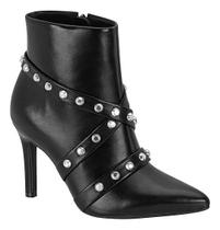 Bota Vizzano Feminina Cano Curto Bico Fino Tachas 3049.247 Bota Vizzano Feminina Cano Curto Bico Fino Tachas 3049.247