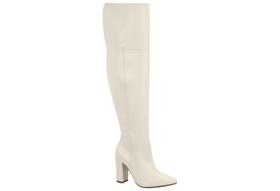 Bota Vizzano Montaria Ziper Cano Longo Com Salto Alto Branco Off Bota Vizzano Montaria Ziper Cano Longo Com Salto Alto Branco Off