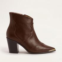 Bota Vizzano Western Cano Curto Marrom Bota Vizzano Western Cano Curto Marrom