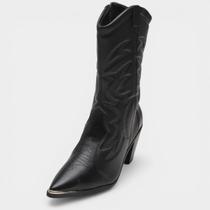 Bota Vizzano Western Cano Médio Feminina - Preto - 34 Bota Vizzano Western Cano Médio Feminina - Preto - 34