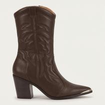Bota Vizzano Western Cano Médio Marrom Bota Vizzano Western Cano Médio Marrom