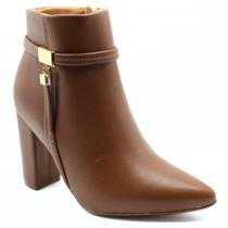 Bota Vizzano Zurique Cano Baixo Feminina - Marrom Bota Vizzano Zurique Cano Baixo Feminina - Marrom