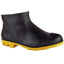 Bota vulcabras pvc cano curto s/f preta e amarela