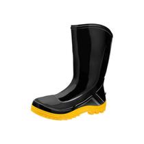 Bota Vulcaflex Preto/Amarelo Pvc Cano Médio C/Forro 39