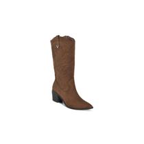 Bota Western Bordada Camurça Via Marte 022551 Cor:MarromTamanho:35 Bota Western Bordada Camurça Via Marte 022551 Cor:MarromTamanho:35