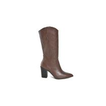 Bota Western Couro Cano Longo Via Marte 022523 Cor:MarromTamanho:39