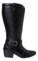 Bota Western Feminina Cano Longo Country Texana Salto Grosso