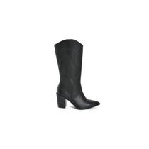Bota Western Feminina Couro Via Marte 022522 Cor:PretoTamanho:37 Bota Western Feminina Couro Via Marte 022522 Cor:PretoTamanho:37