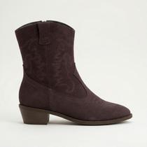 Bota Western Moleca Cano Curto Camurça Marrom Bota Western Moleca Cano Curto Camurça Marrom