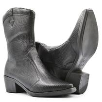 Bota Western Preta Metalizada Feminina Country