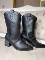 Bota western preta Bota western preta