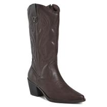 Bota Western Via Marte 257-009-01 Feminina - Cafe Bota Western Via Marte 257-009-01 Feminina - Cafe