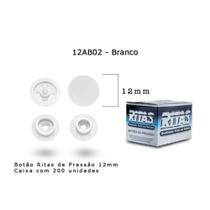 Botão 12 ritas branco caixa com 200 unidades Botão 12 ritas branco caixa com 200 unidades