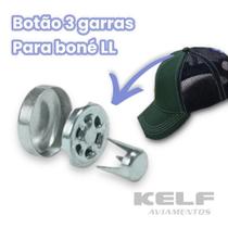 Botão 13mm 3 garras de encapar para boné