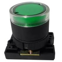 Botão à Impulso Luminoso Verde - Slprl2 - Steck Lumin Vd Slprl2 Steck
