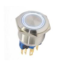 Botão Antivandalismo Iluminado 22mm 24VCA Momentâneo Luz Branca Metaltex Botão Antivandalismo Iluminado 22mm 24VCA Momentâneo Luz Branca Metaltex