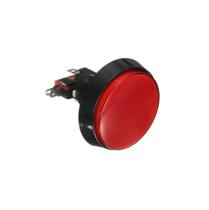 BOTAO ARCADE FLIPERAMA ILUMINADO 100mm - VERMELHO