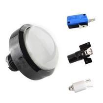 BOTAO ARCADE FLIPERAMA ILUMINADO 60mm - BRANCO - Chaves