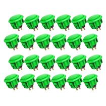 Botão Arcade Qanba D-lite 30 mm Verde Encaixe Rápido 24 Peças