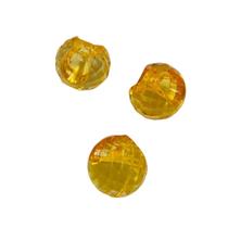 Botão Bola Craquelada 11mm 50pçs Laranja Transparente 40g Botão Bola Craquelada 11mm 50pçs Laranja Transparente 40g
