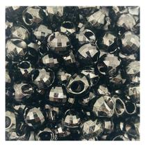 Botão Bola Facetada 12mm 30pçs Acrílico Preto Artesanato 30g Botão Bola Facetada 12mm 30pçs Acrílico Preto Artesanato 30g