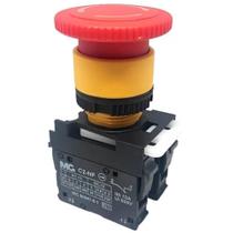Botão Botoeira De Emergência Margirius Cogumelo Gira P/soltar Com 1NF Botão Botoeira De Emergência Margirius Cogumelo Gira P/soltar Com 1NF