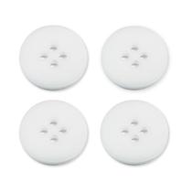 Botão Branco 21mm 4 Furos - 100 Peças Para Roupa Costura