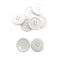 Botão Branco Grande 28mm 4 furos - 50 peças Para Roupa Artesanato Costura