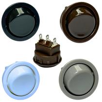 Botão Chave Interruptor Bolha Simples Paralelo Gota Bolinha De Embutir Moveis Mdf Fino Acabamento 23mm