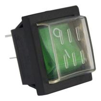 Botão Chave Selada Liga/desliga RS-201 1C G Verde Metaltex