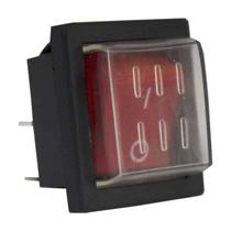 Botão Chave Selada Liga/desliga RS-201 1C R Vermelho Metaltex