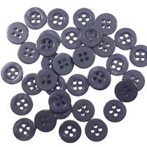 Botão Chumbo 11mm 4 Furos Plástico Abs Brilho 50Un 100Un 200Un uniformes camisas casacos ternos Botões 44437V